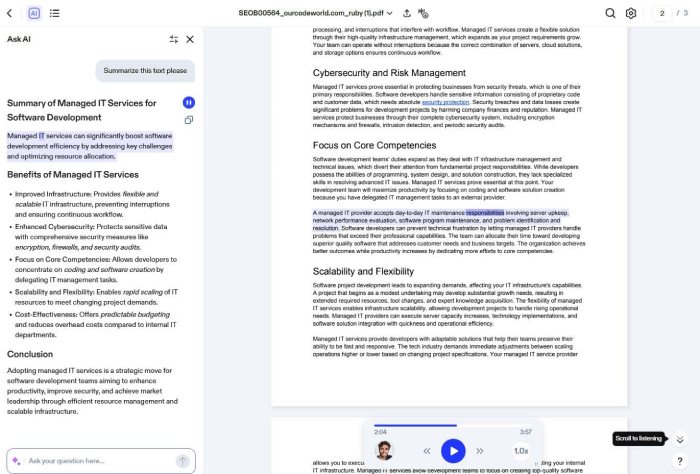 Prompt your documents with AI