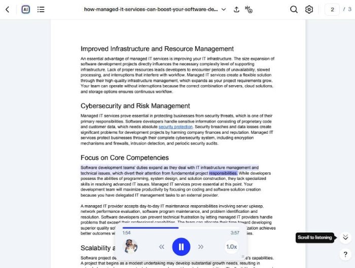 Speechify your documents